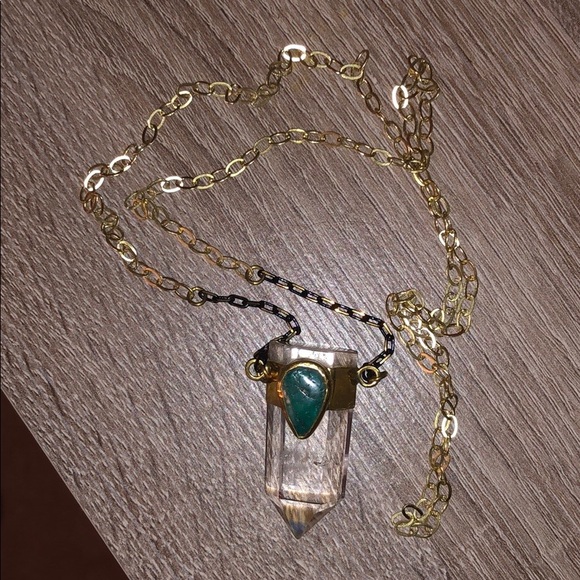 Crystal turquoise necklace - Picture 2 of 10